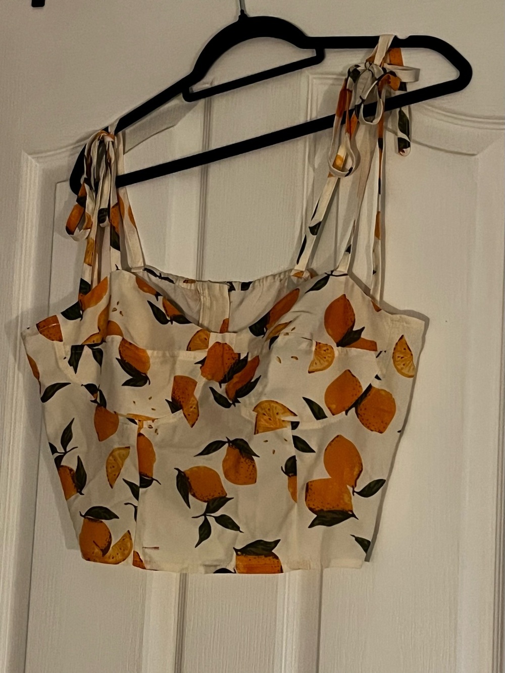 Cider Spaghetti Strap Top With Lemons